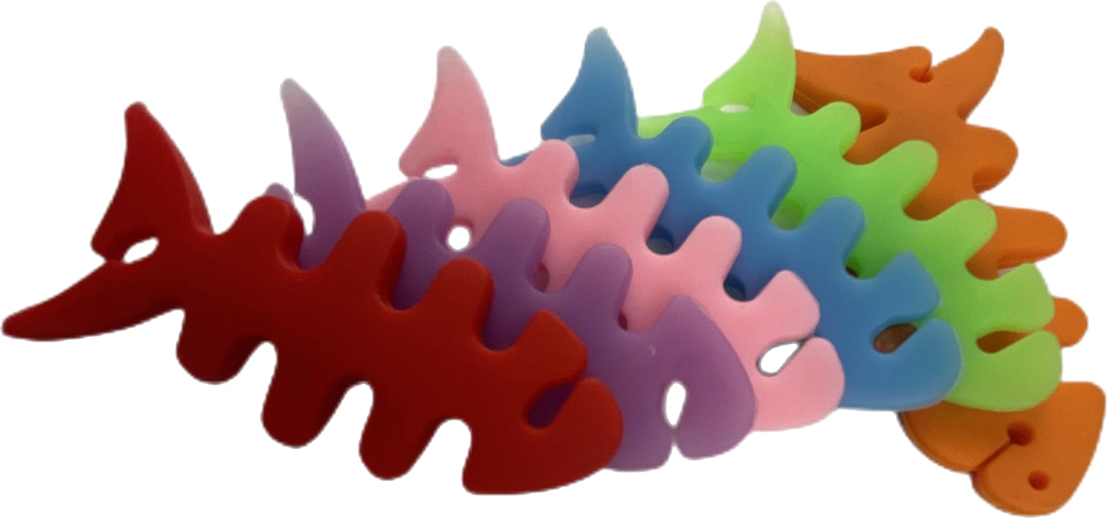 Mbështjellës kablloje për kufje Hurtel, formë peshku, plastikë, bardhë