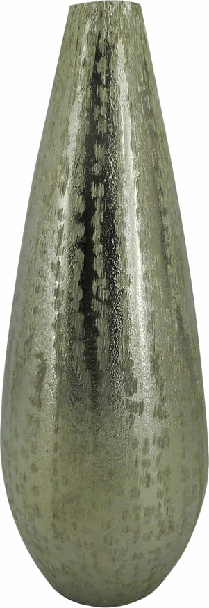 Vazo DROP, alumin, ngjyrë argjendi, 13x13x36cm