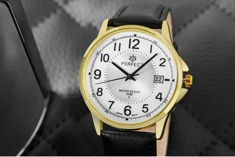 Orë dore për meshkuj PERFECT, e zezë