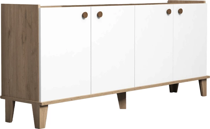 Sideboard Lethak ngjyrë lisi-bardhë 180x41x78cm