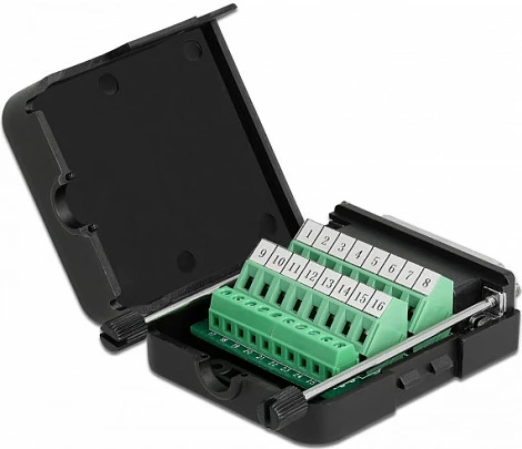 Adapter terminal bllok DeLOCK 66267, DB25 paralel në 26-pin, AWG 26-18, i zi