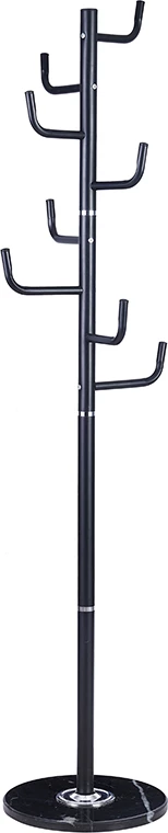 Stendë për pallto Lorenda, metal, bazë mermeri, e zezë, 37x175cm