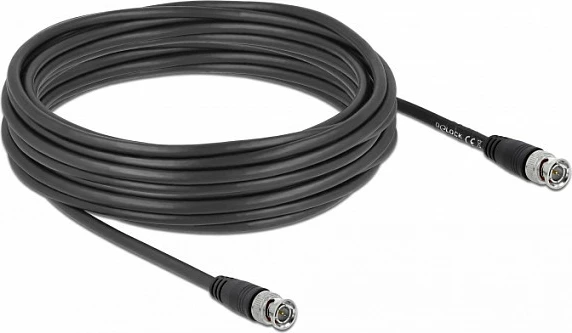 Kabllo koaksiale DeLOCK 80085, BNC-BNC, 10 m, 75 Ω, e zezë