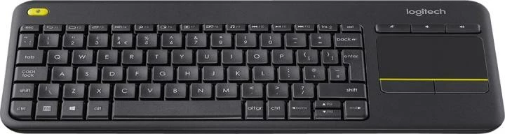 Tastierë wireless me touchpad Logitech K400 Plus US 920-007145, USB receiver, e zezë