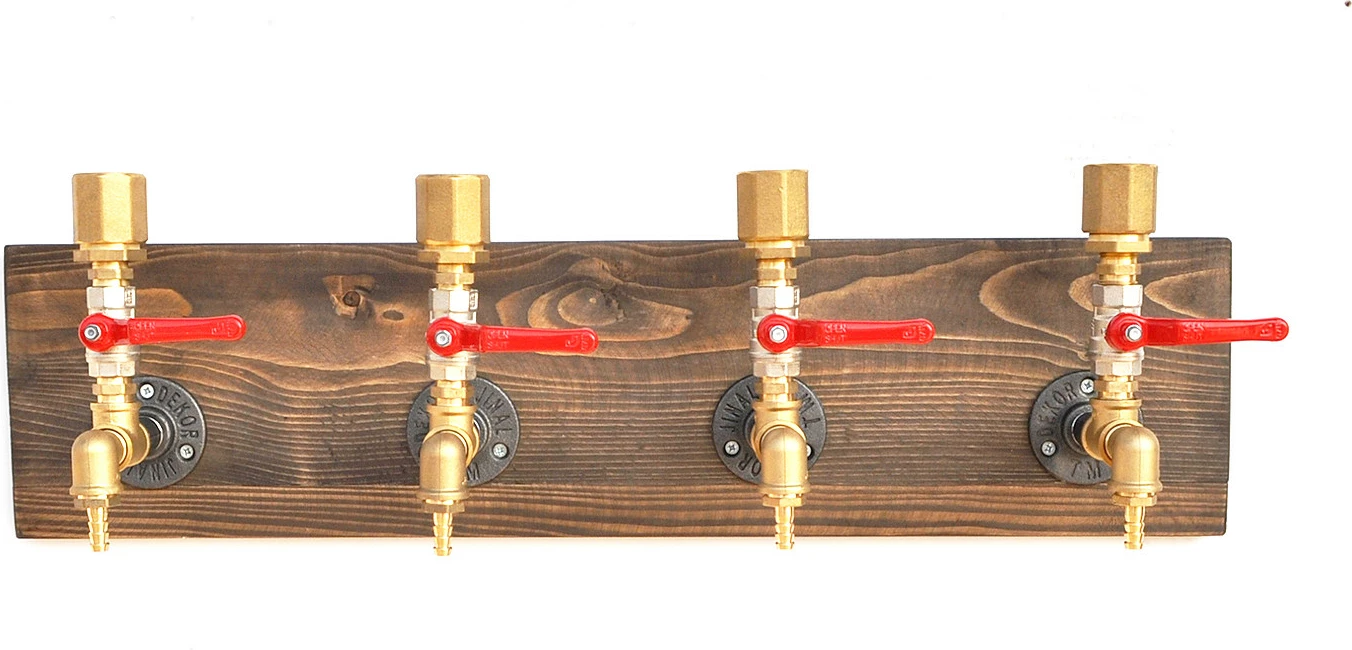 Dispenser pije i varur, dru i errët, metal ngjyrë ari, Hanah Home, Dsp001