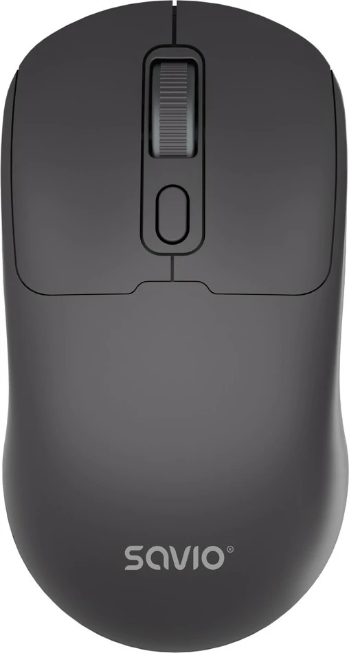 Maus wireless Savio MB-04 2.4 GHz/Bluetooth 5.4 1600 DPI i zi (me USB receiver + kabllo USB-C)