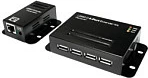 Zgjatues USB LogiLink USB 2.0 Cat.5, 50 m, me USB Hub 4 porta, i zi