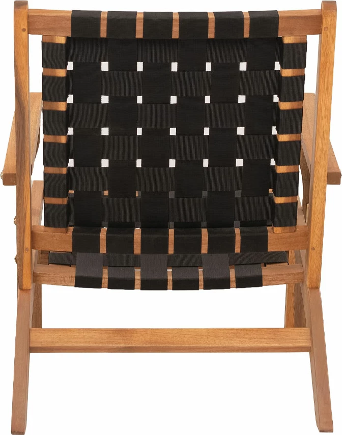 Karrige e ulët Hastag, ngjyrë e zezë-natyrale, 60x76x73