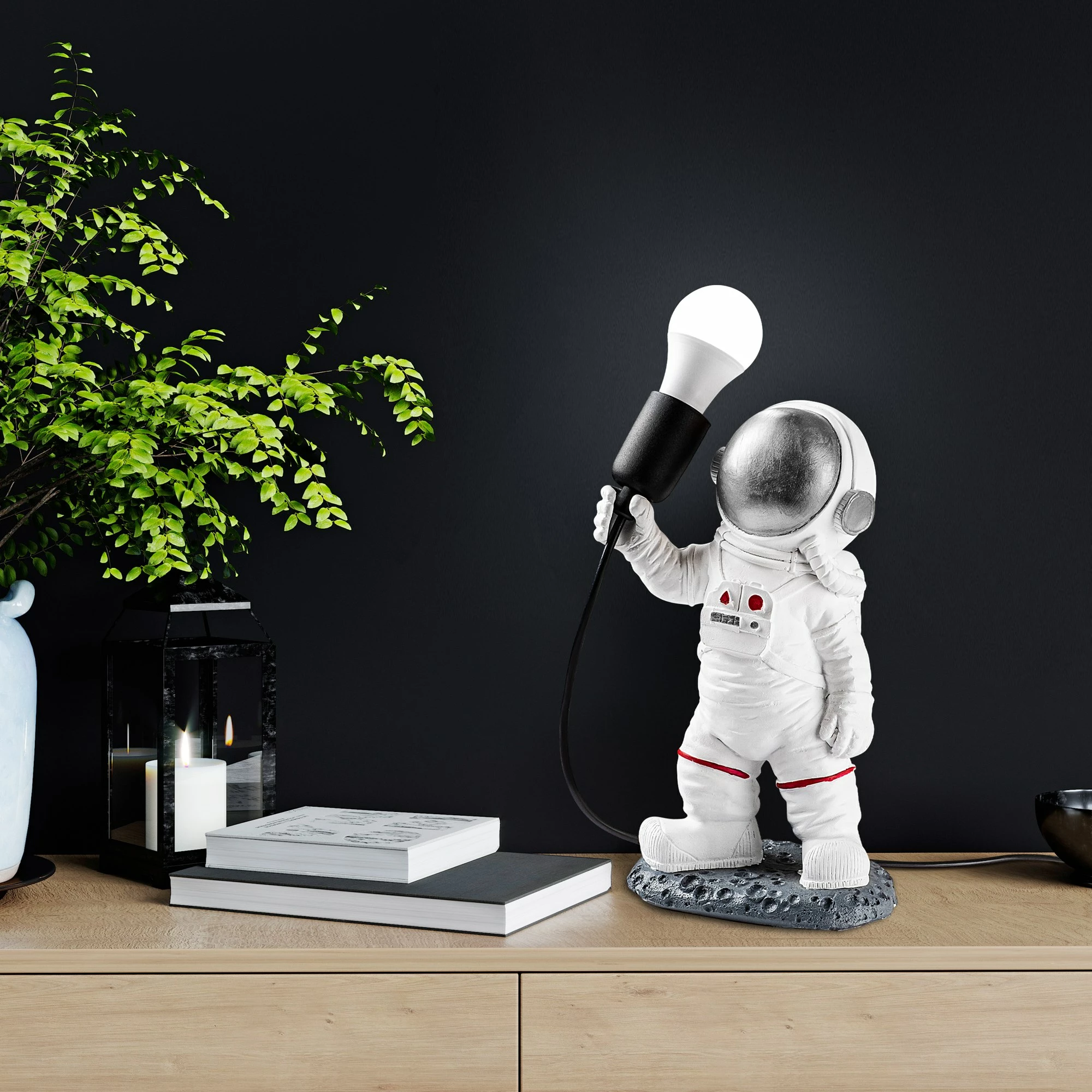 Llambë tavoline astronaut, shumëngjyrëshe, Opviq - 3
