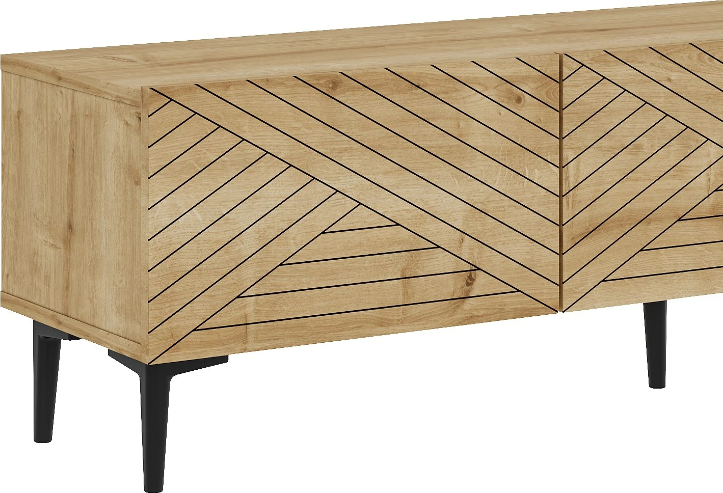 Komodë TV Skye Decor, ngjyrë lisi safir, Felix