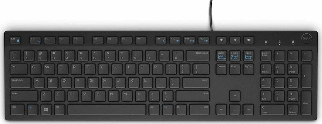 Tastierë Dell KB216 Quietkey (580-ADHK), me kabllo, US layout, me numpad, e zezë