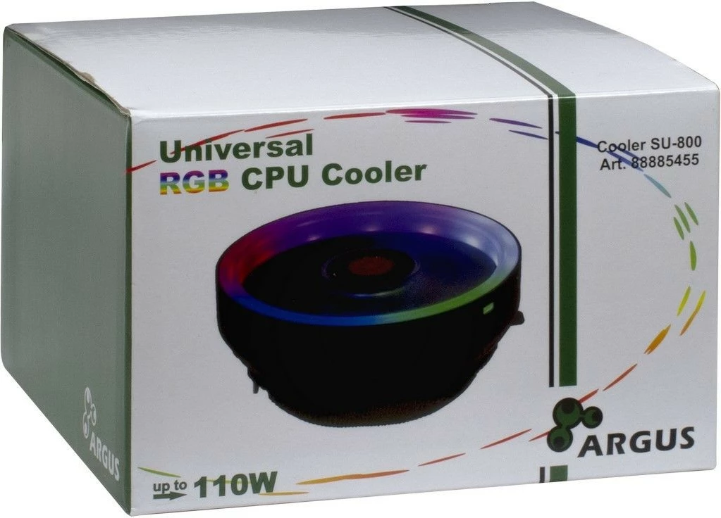 Cooler procesori Inter-Tech Argus SU-800, 120mm, LED, i zi