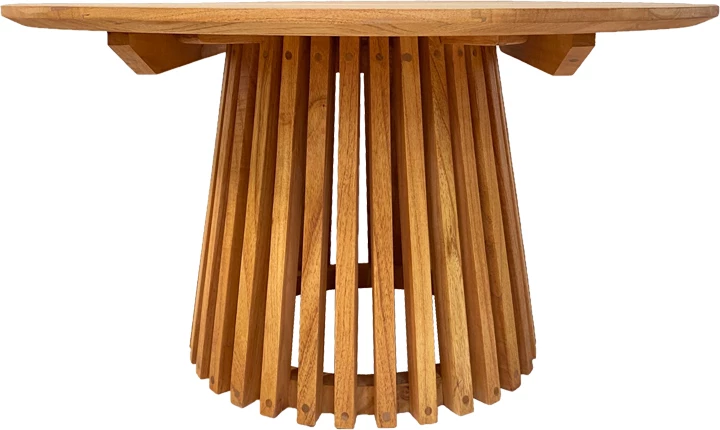 Tavolinë kafeje mindi, ngjyrë natyrale, D80x45cm