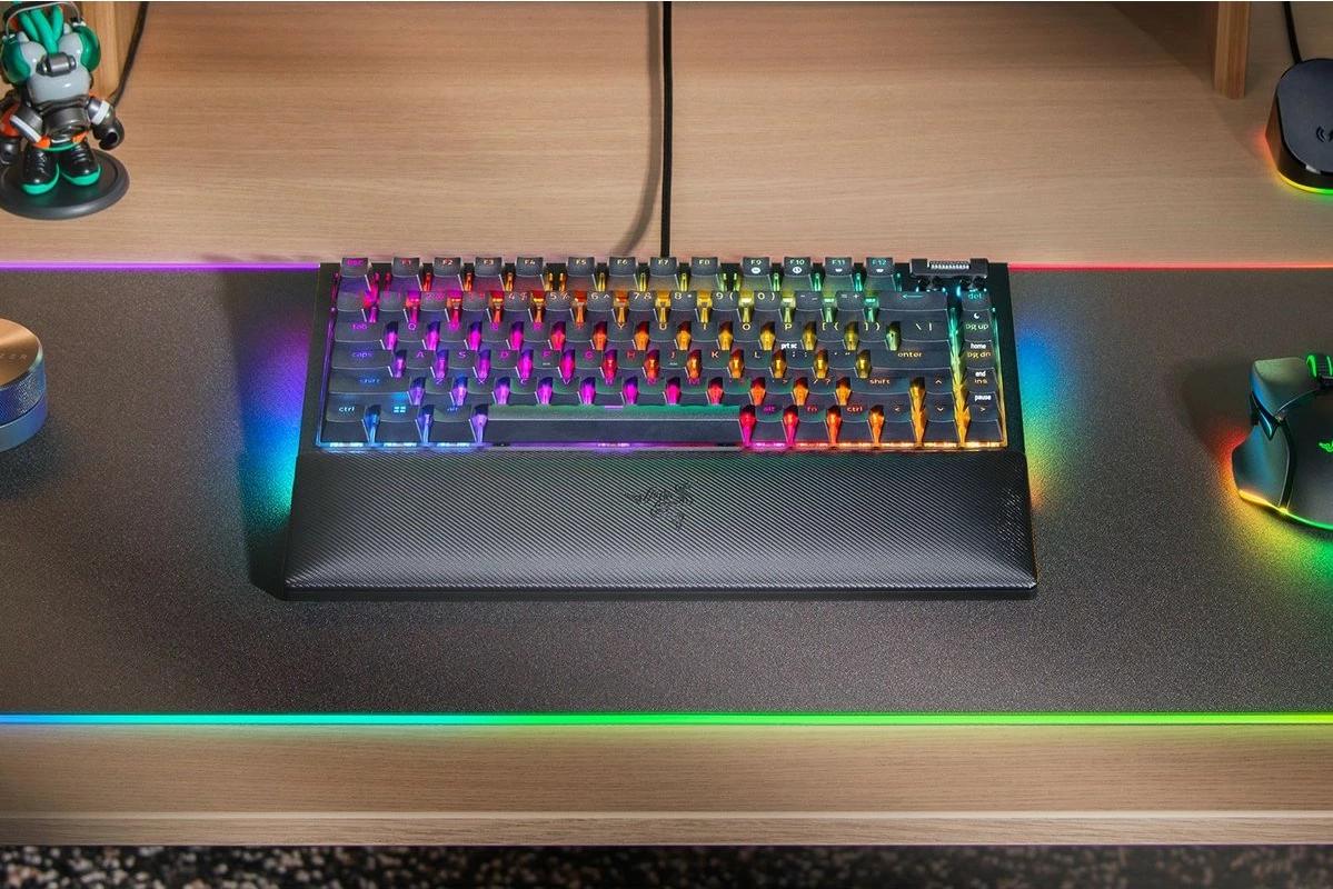 Tastierë mekanike Razer BlackWidow V4 75%, US-International, Razer Orange, e zezë