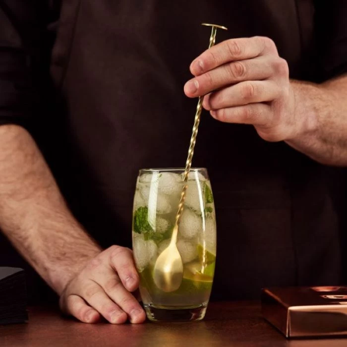 Set për kokteje Vonshef Boston Shaker 550ml, 6 copë, ari