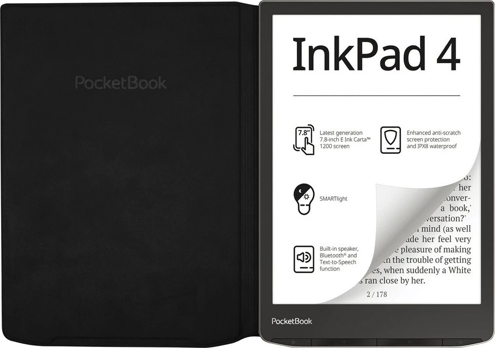 Mbështjellës POCKETBOOK për Inkpad 4, në ngjyrë të zezë