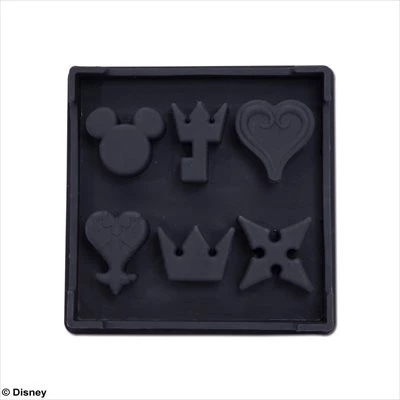 Kallëp silikoni për kube akulli Square Enix Kingdom Hearts, 6 forma, 110×110×20 mm, e zezë, 1 copë
