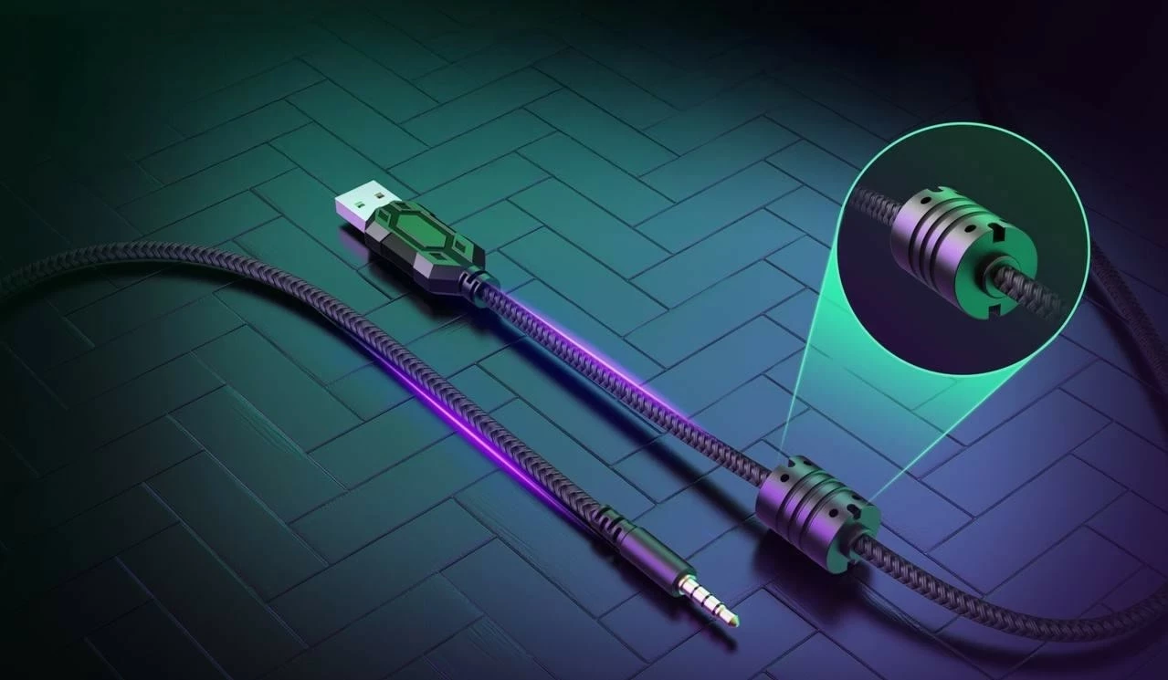 Kufje Fifine H9, 7.1 Surround, USB + 3.5mm, me mikrofon, të zeza