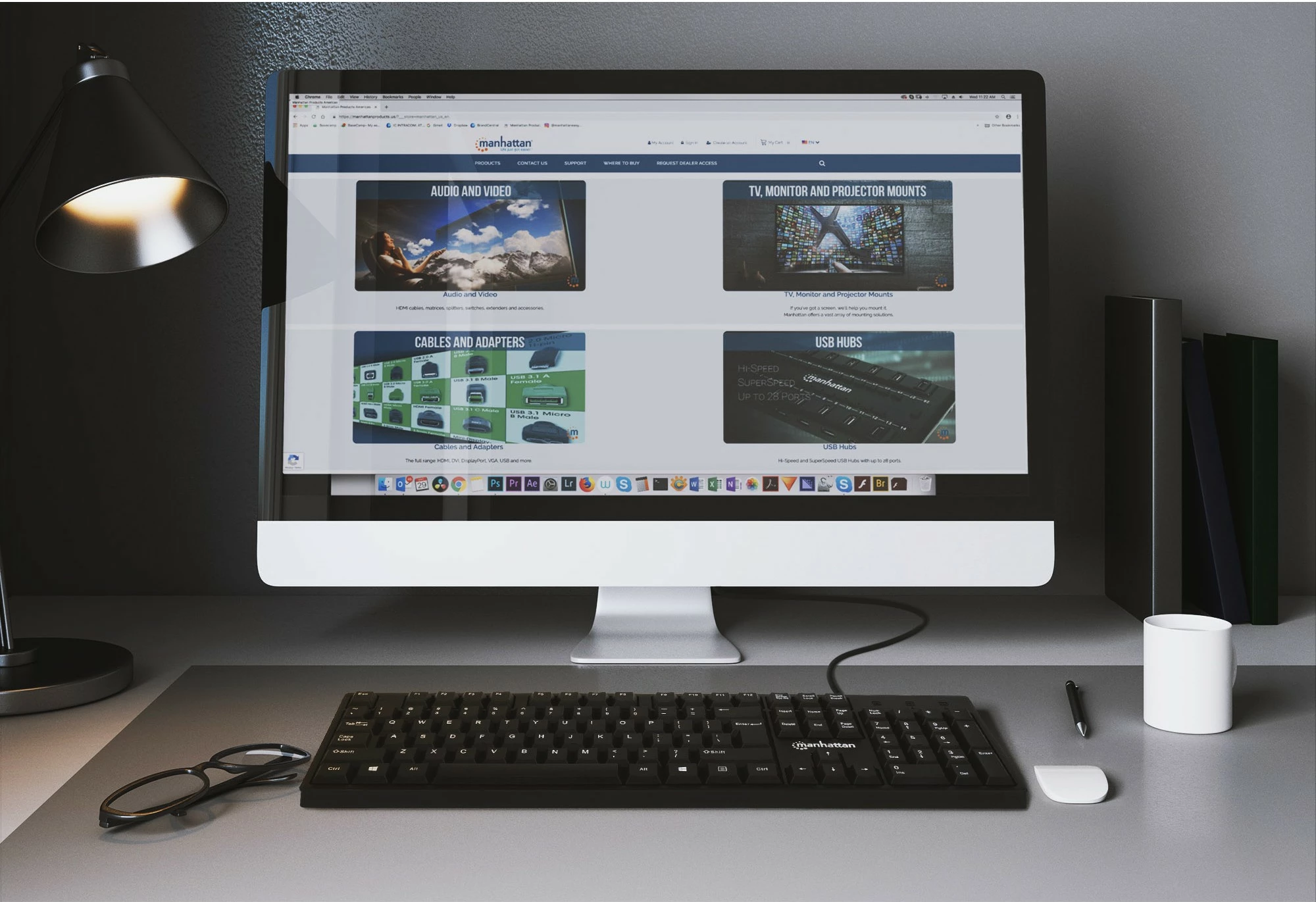 Tastierë MANHATTAN USB, e zezë