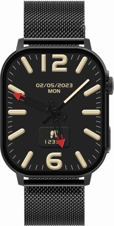 Smartwatch Gravity për meshkuj, e zezë