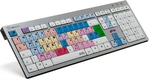 Tastierë LogicKeyboard Avid Media Composer Slim DE për PC, me taste të ngjyrosura