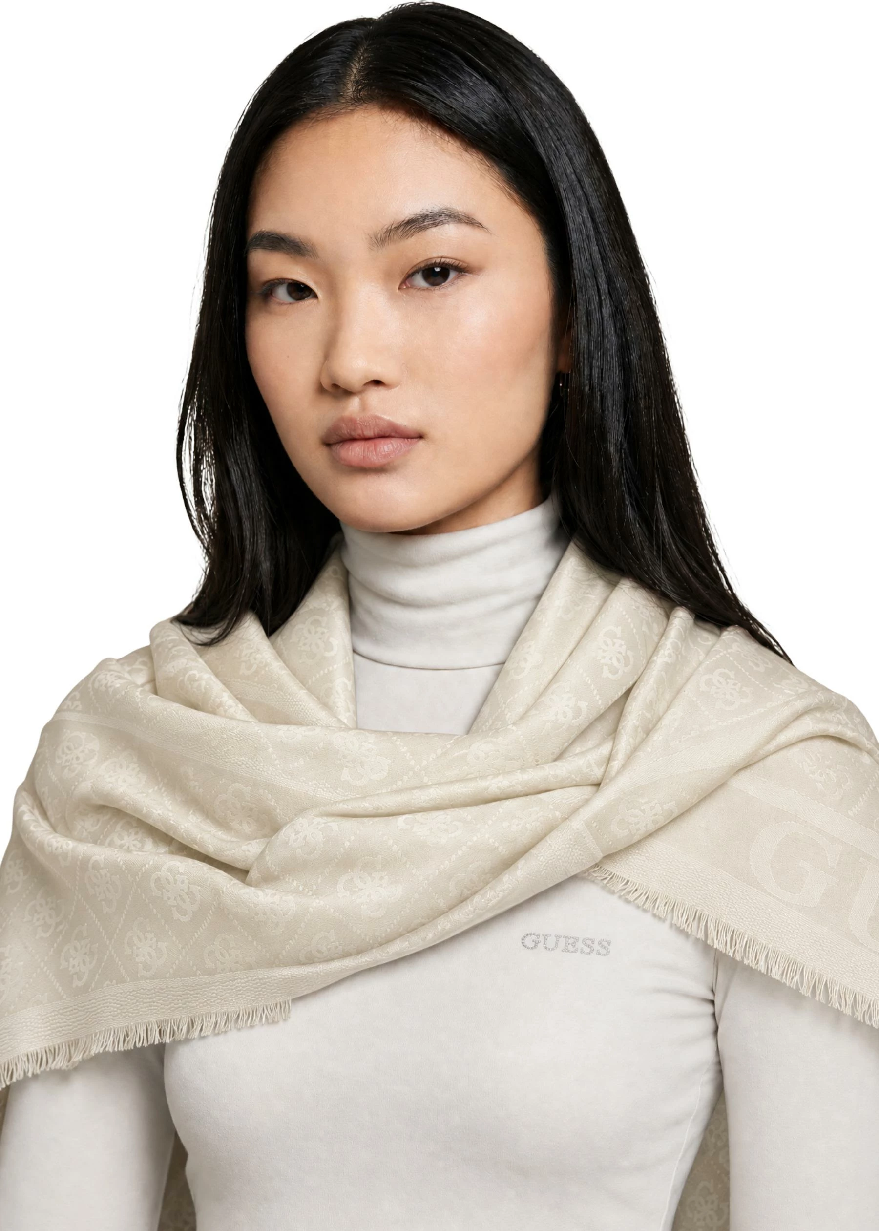 Shall për femra Guess Samantha JC AW5685 POL03, latte