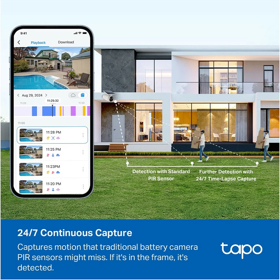 Kamerë sigurie TP-Link Tapo C465, 4K UHD, Wi‑Fi, me panel solar, microSD deri 512GB, e jashtme, e bardhë