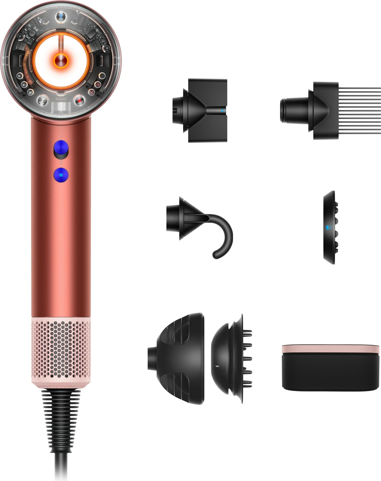 Tharëse flokësh Dyson HD16 Supersonic Nural, 1600W, 5 aksesorë, rozë