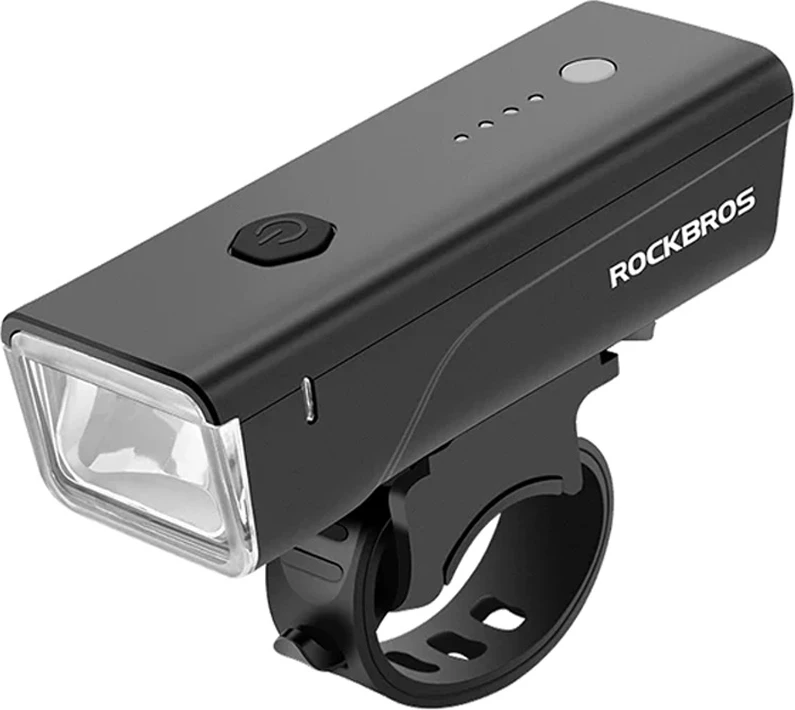 Dritë përpara biçiklete Rockbros 24510003001, 260 lm, 1500 mAh, USB-C, e zezë