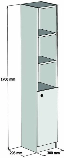 Dollap për banjo, ngjyrë safir, Hanah Home Trend