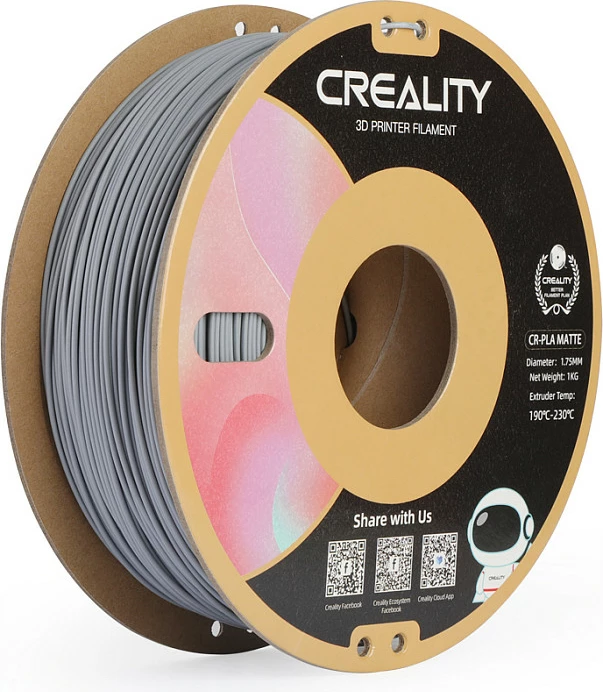 Filament PLA Creality 3301010299, 1.75 mm, 1 kg, Gri