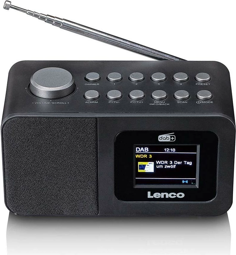 Radio Lenco CR-625BK, DAB+, FM, e zezë
