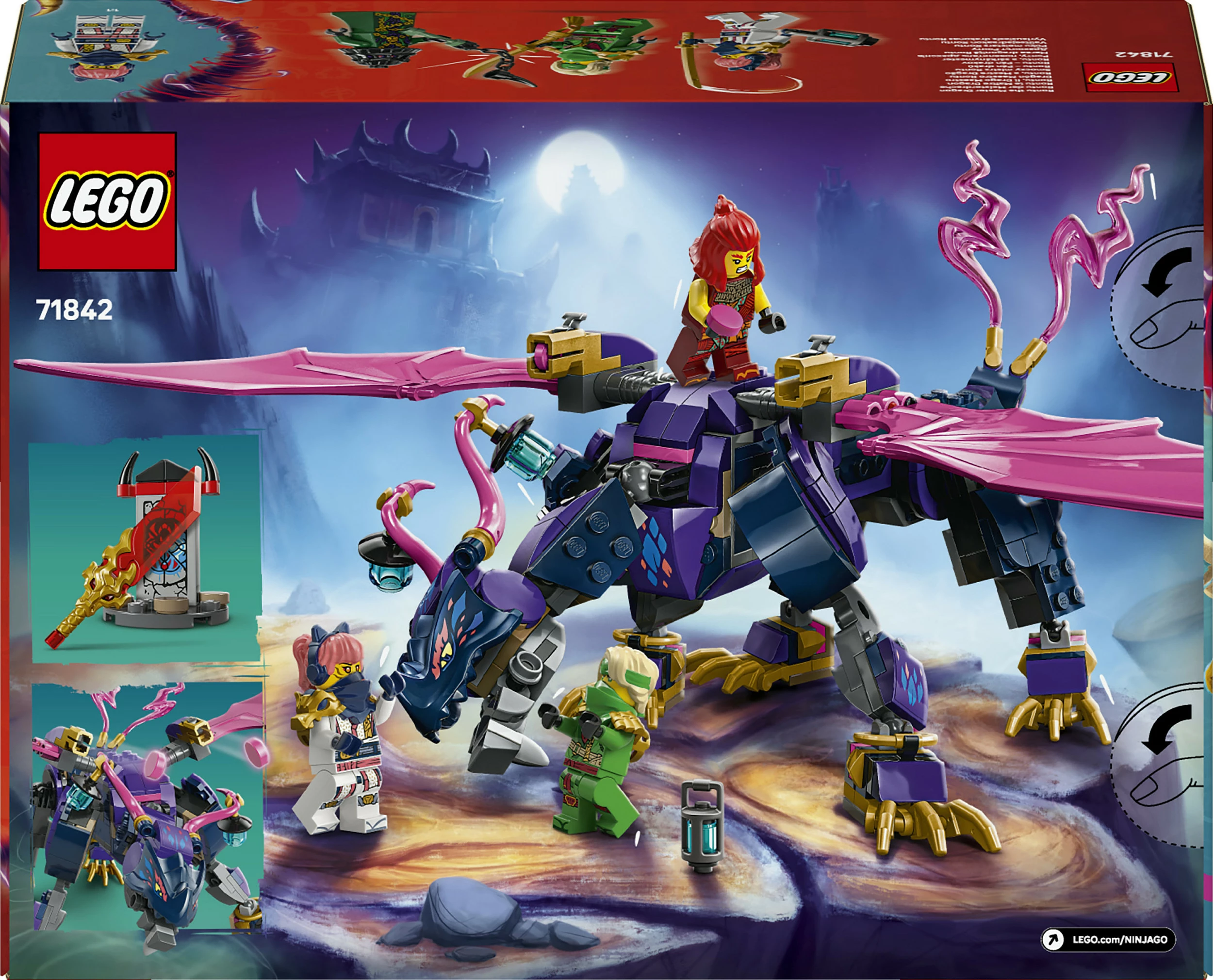 Set ndërtimi LEGO NINJAGO 71842 Rontu Master Dragon, 381 copë, 7+, shumëngjyrësh