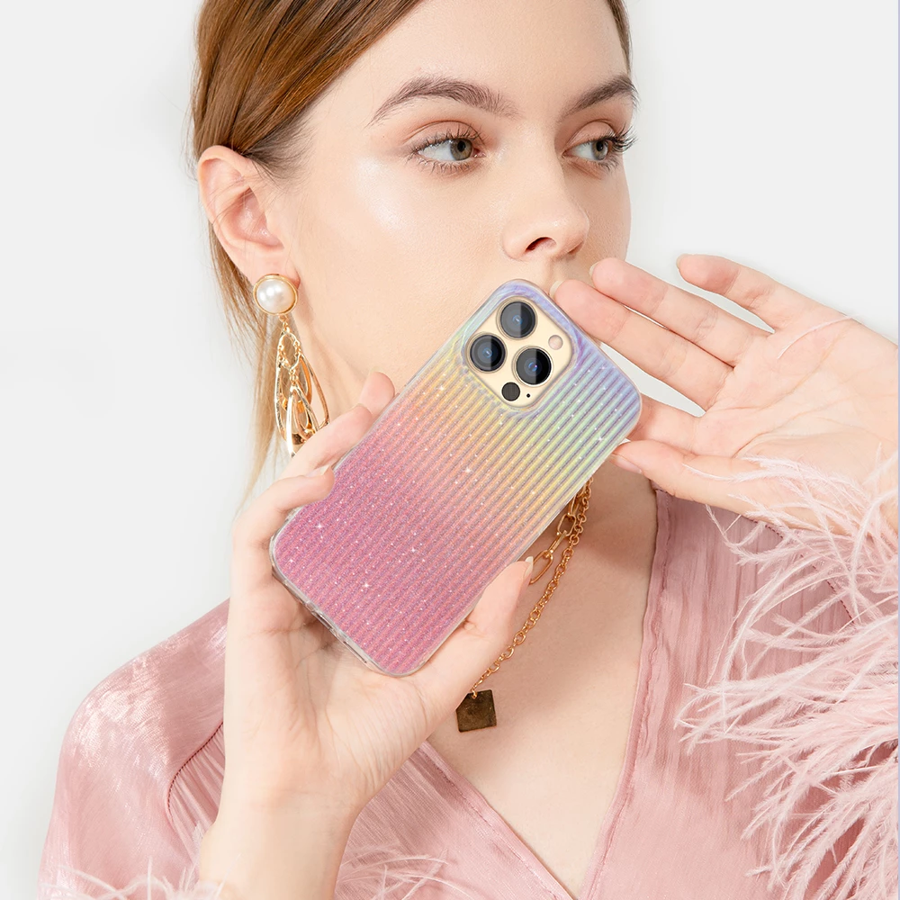 Mbështjellës Kingxbar Sunset Series për iPhone 13 Pro, Portokalli