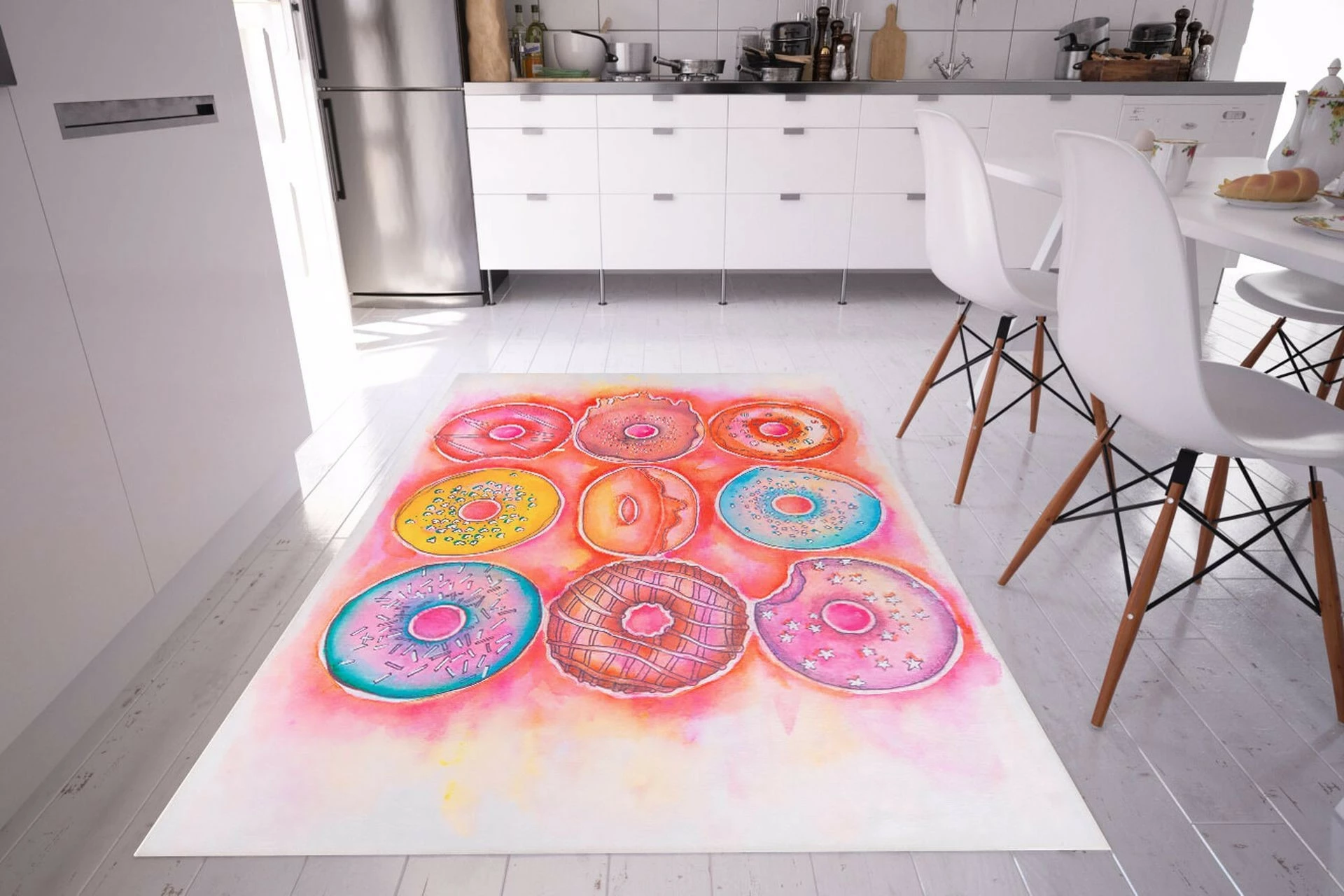 Qilim i madh, shumëngjyrësh, model me donut, 230x330cm, Conceptum Hypnose, Ada Gönül Chenille AL 311