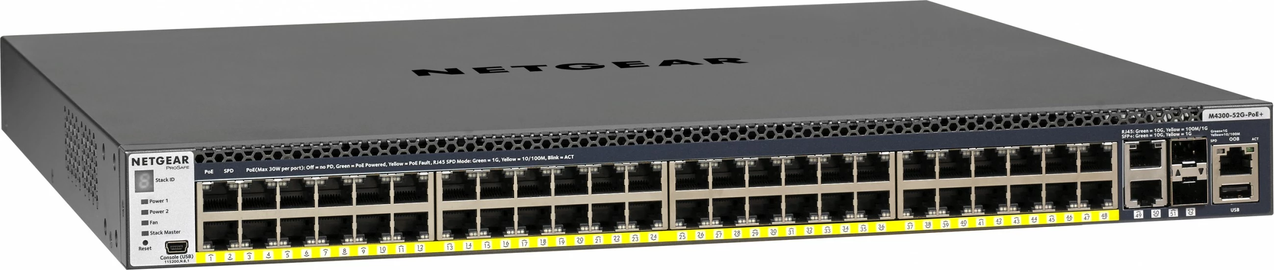 Switch NETGEAR GSM4352PB 48 porte Gigabit PoE+ rackmount