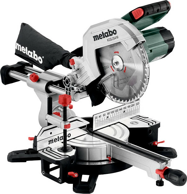 Sharrë këndore rrëshqitëse Metabo KGS254M, 1450W, teh 254mm, double bevel, gjelbër/argjend