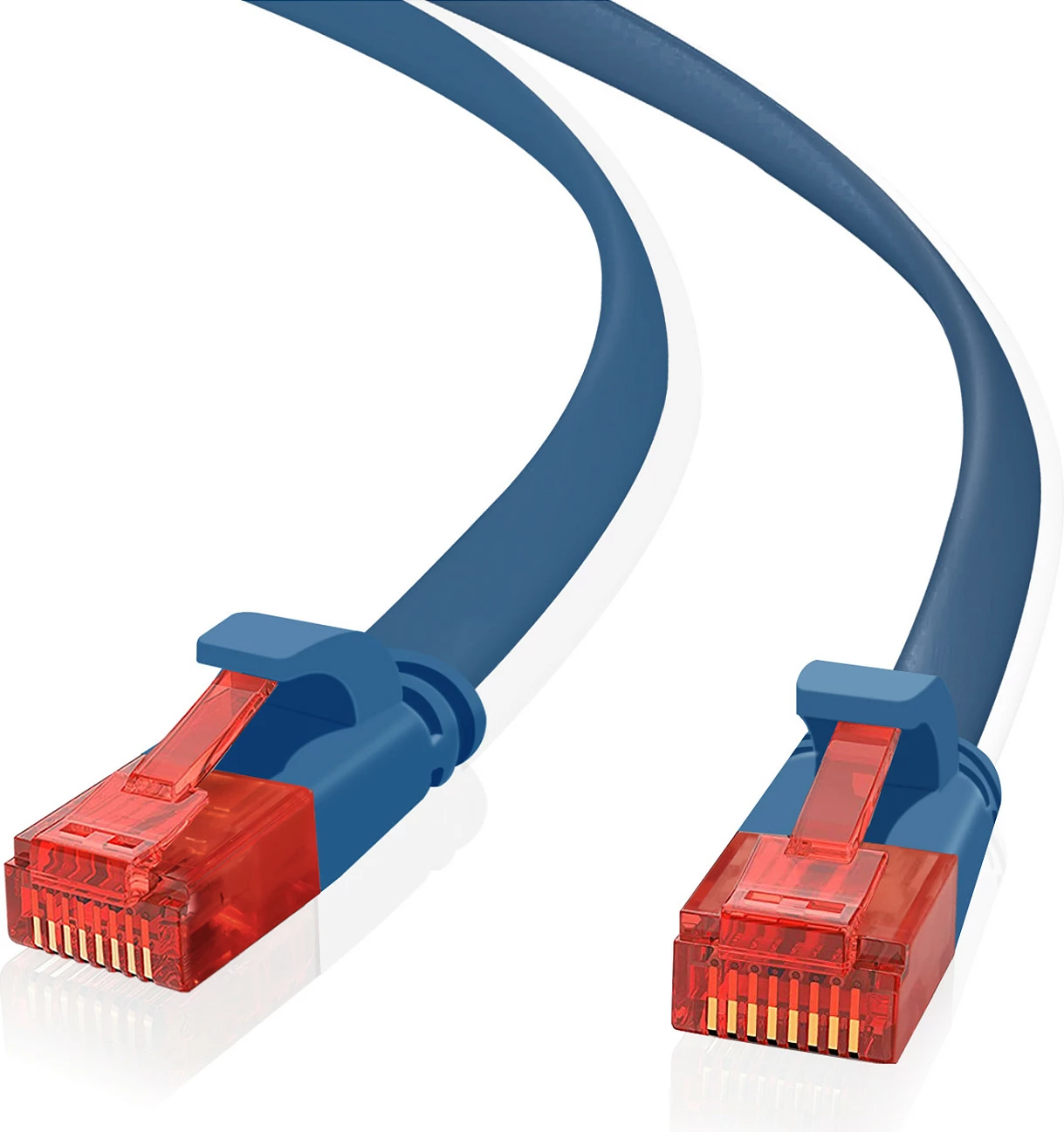 Kabllo rrjeti Helos Cat6a ultraflat RJ-45 7.5m, e kaltër