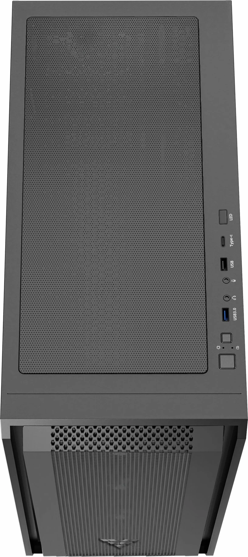 Kasë PREYON Nest Windy PRENW04B Midi Tower ATX/mATX/Mini-ITX, USB-C, tempered glass, 4x 120mm PWM fan, e zezë