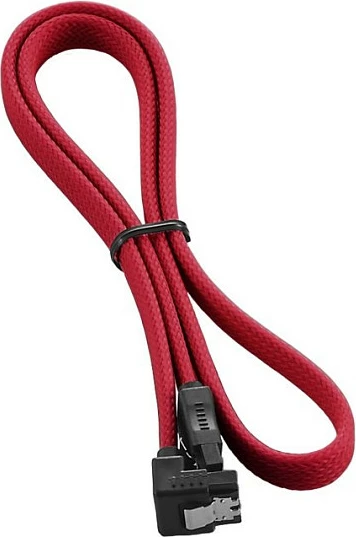 Kabllo SATA 3 CableMod ModMesh Right Angle, 60cm, e kuqe