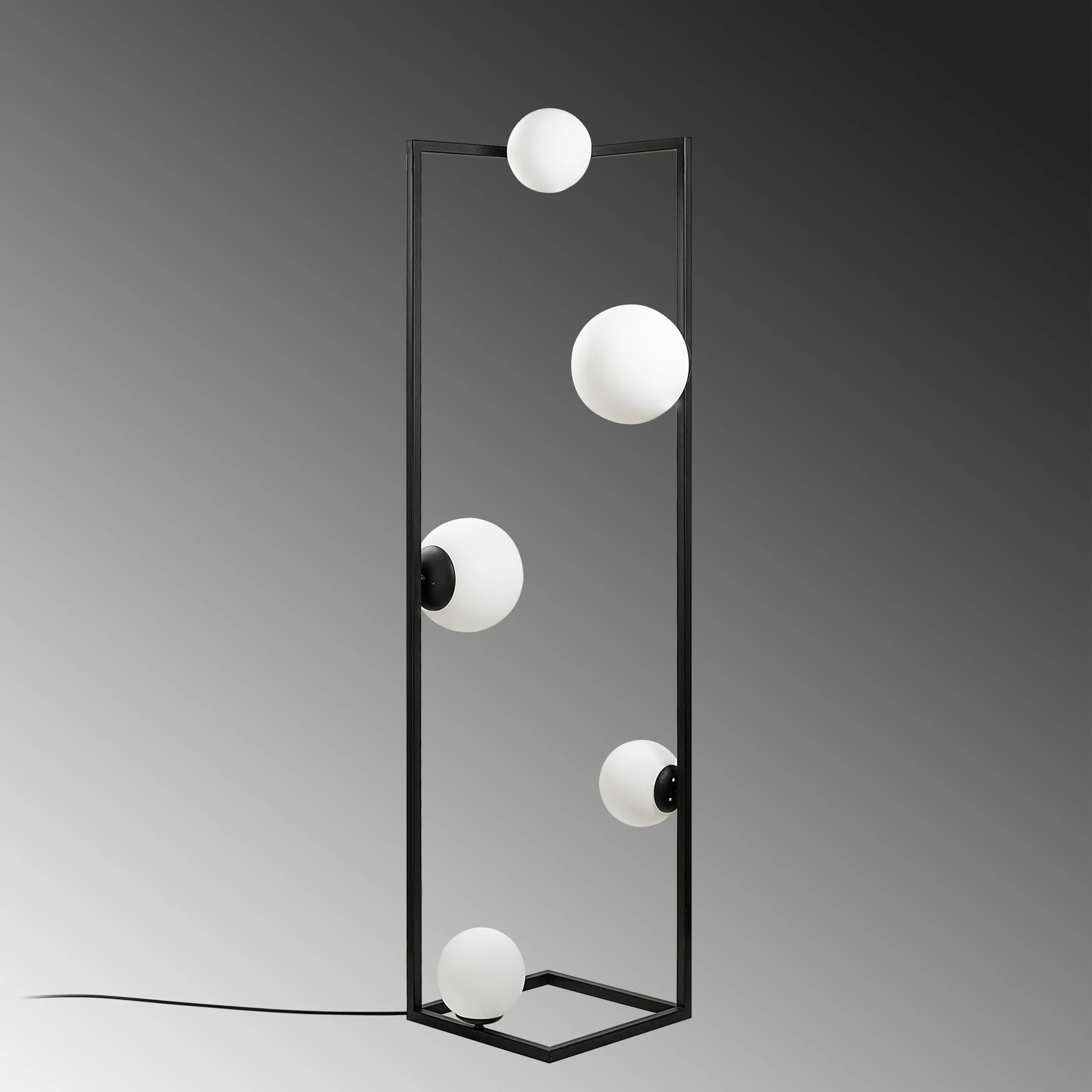 Llambë dyshemeje Opviq, këndore, e zezë, 13775