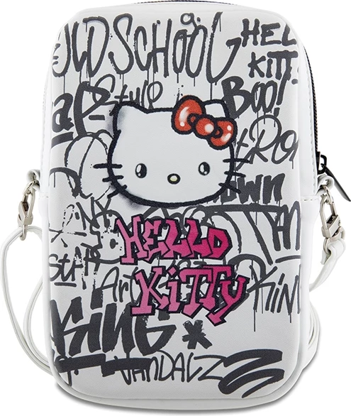 Çantë Hello Kitty Graffiti Kitty Head, lëkurë artificiale, e bardhë