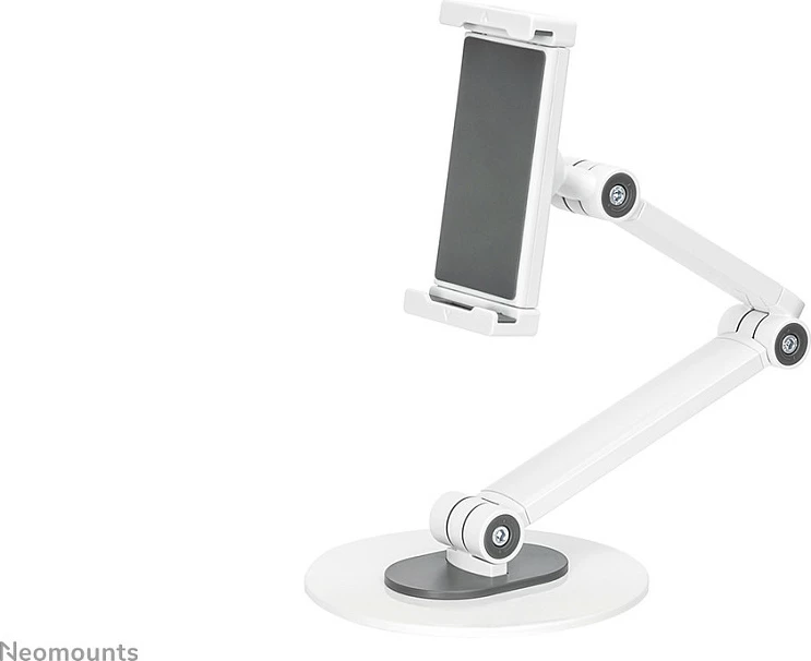 Mbajtëse tavoline Neomounts DS15-550WH1, universal, për tabletë/celular, rrotullim 360°, e bardhë