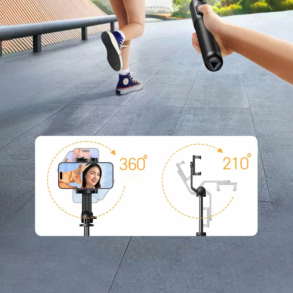 Selfie stick Ugreen LP586 me stativ dhe telekomandë Bluetooth, 1.5m, e zezë
