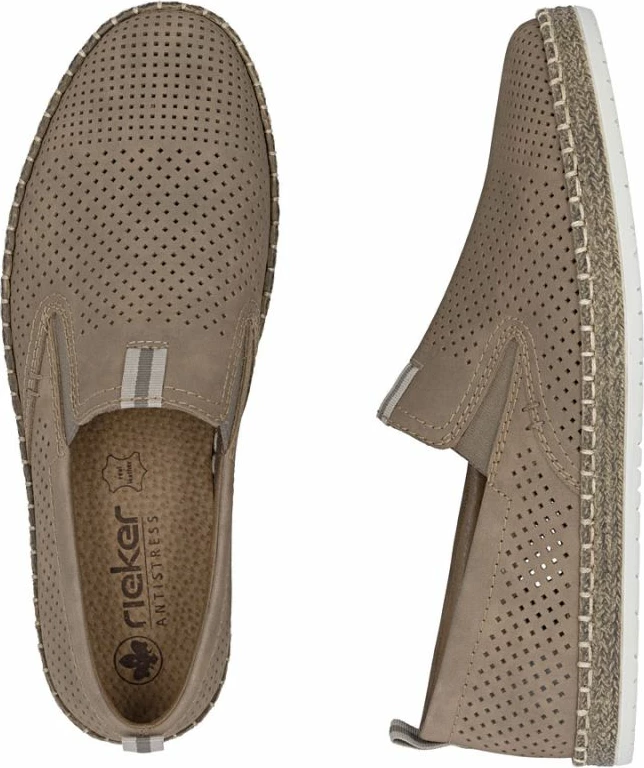 Mokasina lëkure për meshkuj Rieker B5286-25, kafe