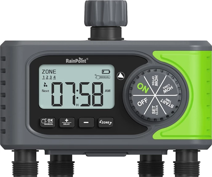 Kontrollues ujitje RainPoint ITV405, 4 zona, IPX4, i zi/jeshil