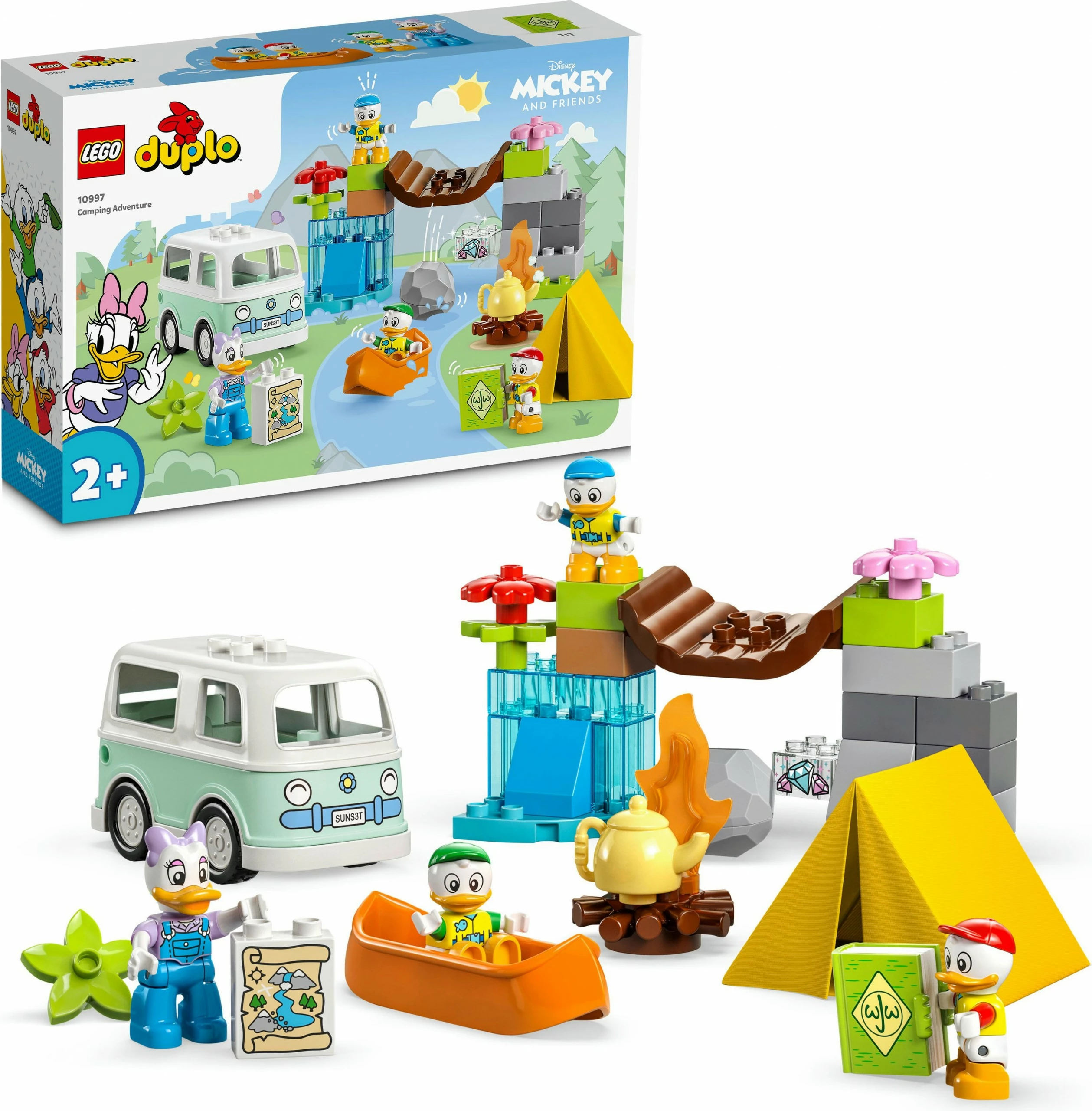 Set ndërtimi LEGO DUPLO Disney Camping Adventure, 37 pjesë, shumëngjyrësh