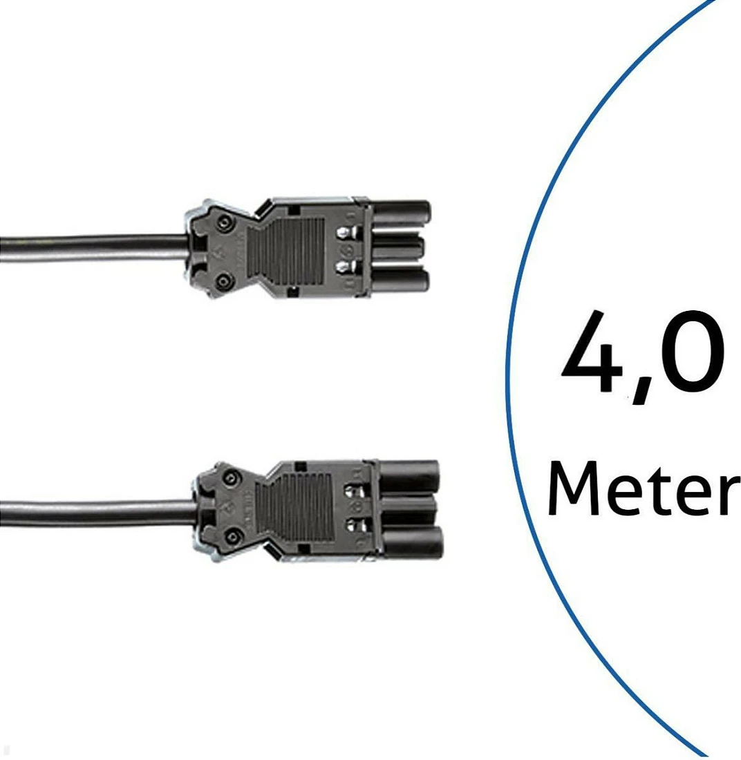 Kabllo rryme Bachmann 375.0551, GST18 mashkull në GST18 femër, 4 m, H05VV-F 3G1.5, e zezë