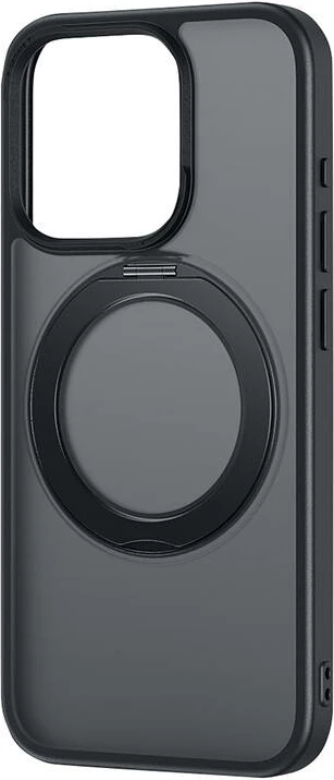 Mbështjellës Baseus SkyRing 360° për iPhone 15, me mbajtëse, xham i temperuar dhe set pastrimi, zi