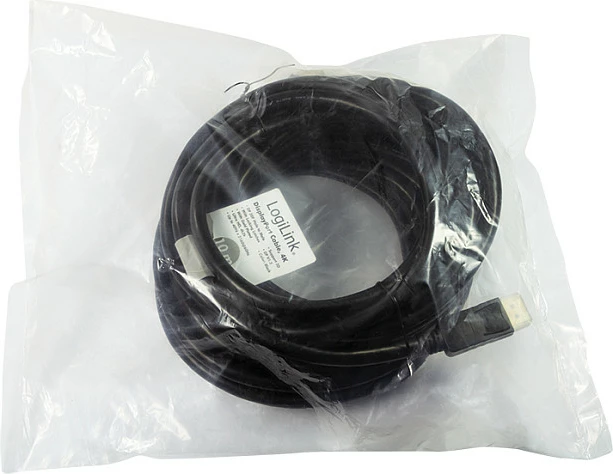 Kabllo DisplayPort LogiLink, DPort në DPort, 10m, e zezë